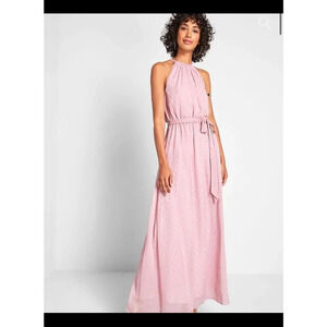 ModCloth Illuminated Elegance Chiffon Maxi Dress
